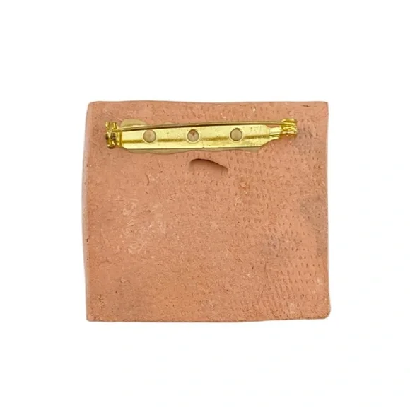 Handmade Dog Pottery Pin Brooch - Picture 2 of 6